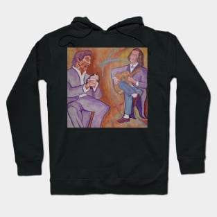 Paco de Lucia and singer Camarón de la Isla, painted by Aguijarro Hoodie